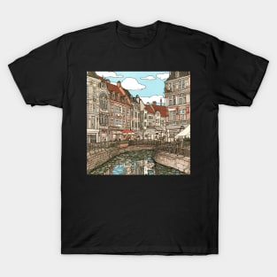 Aarhus city drawin T-Shirt